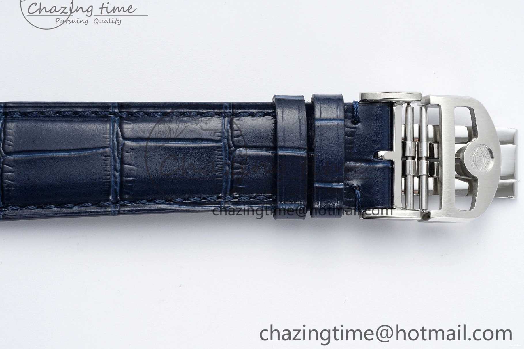 MIROTIME 0205 Portuguese Chrono IW371620 APSF 1:1 Best Edition White Blue Dial on Blue Leather Strap A MultiPurpose 7039